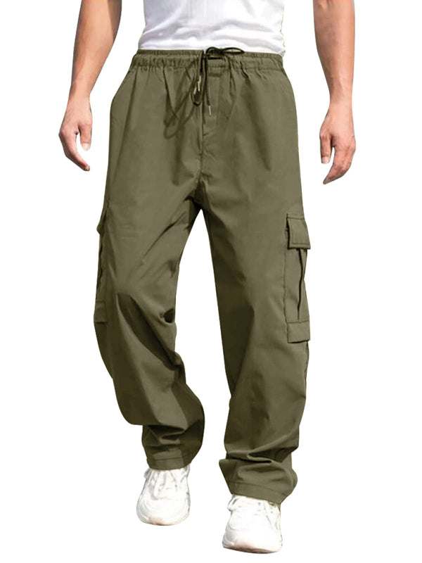 Effortlessly Stylish Men's Straight-Leg Casual Trousers - MENLL
