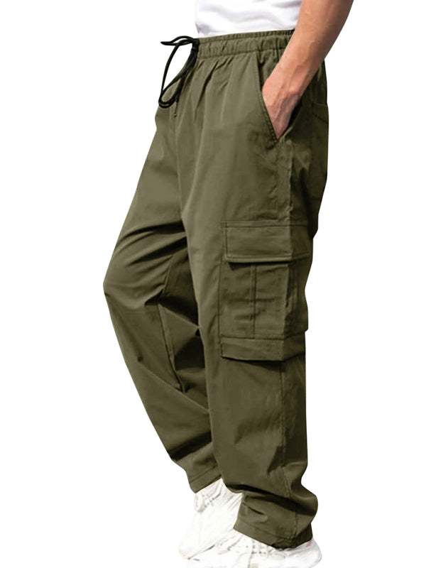Effortlessly Stylish Men's Straight-Leg Casual Trousers - MENLL