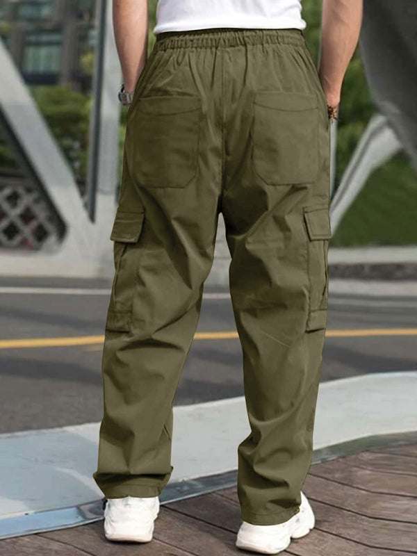 Effortlessly Stylish Men's Straight-Leg Casual Trousers - MENLL