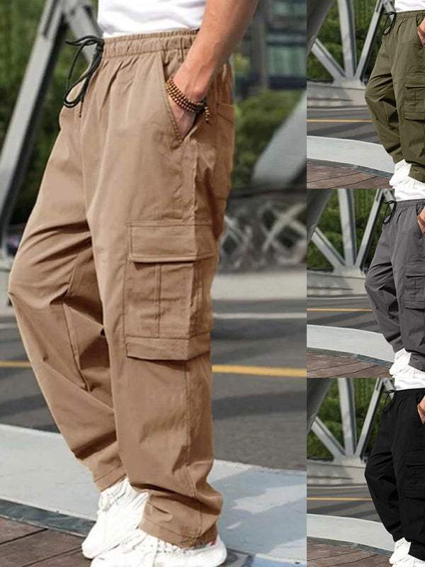 Effortlessly Stylish Men's Straight-Leg Casual Trousers - MENLL