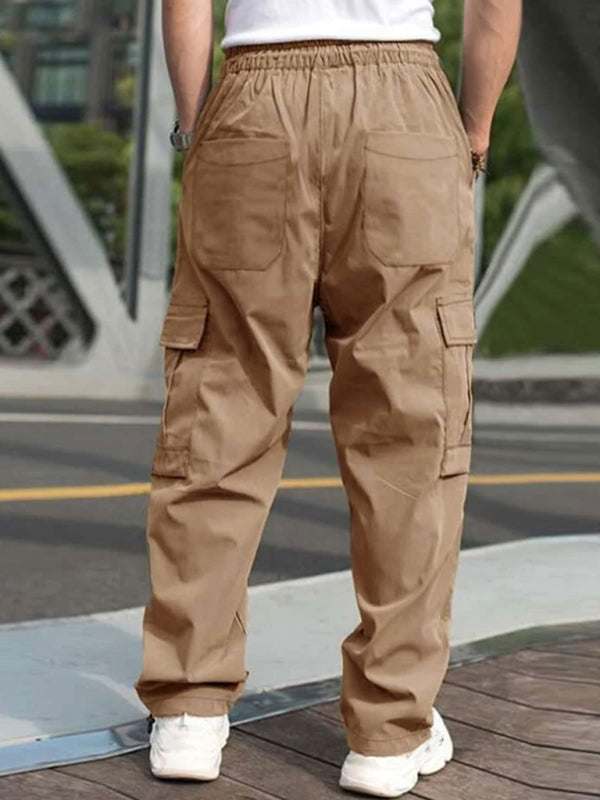 Effortlessly Stylish Men's Straight-Leg Casual Trousers - MENLL