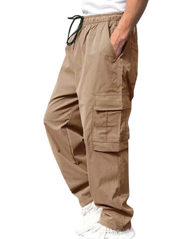 Effortlessly Stylish Men's Straight-Leg Casual Trousers - MENLL