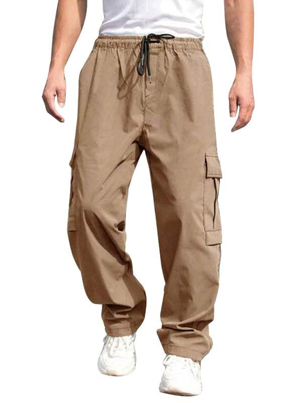 Effortlessly Stylish Men's Straight-Leg Casual Trousers - MENLL
