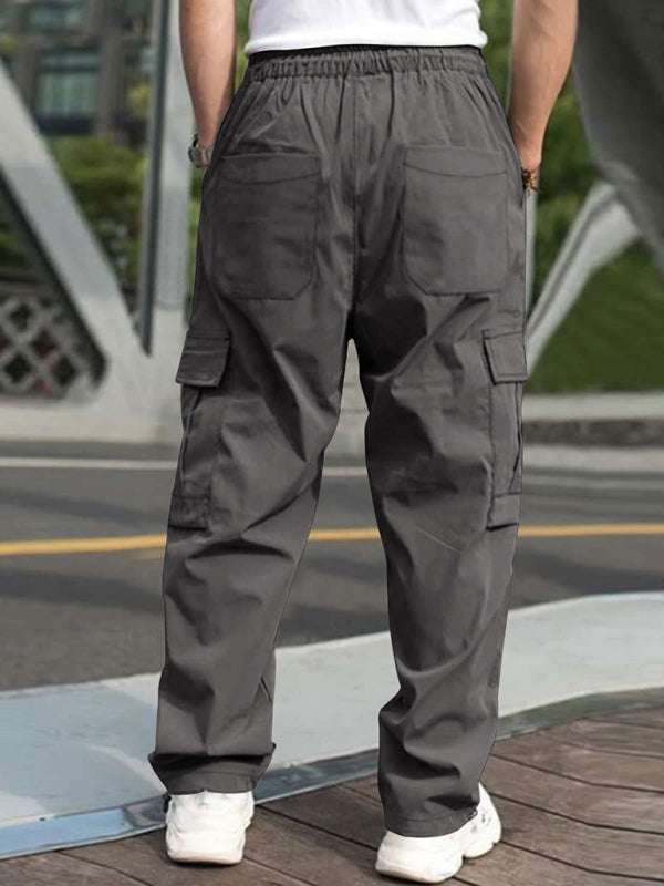 Effortlessly Stylish Men's Straight-Leg Casual Trousers - MENLL