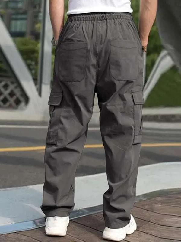 Effortlessly Stylish Men's Straight-Leg Casual Trousers - MENLL