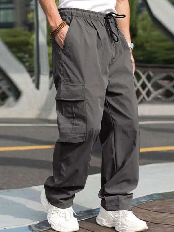 Effortlessly Stylish Men's Straight-Leg Casual Trousers - MENLL
