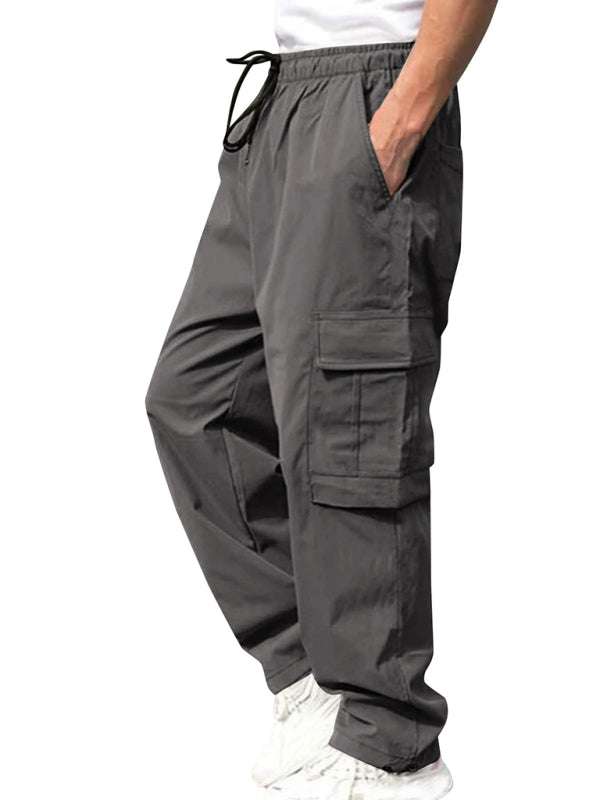 Effortlessly Stylish Men's Straight-Leg Casual Trousers - MENLL