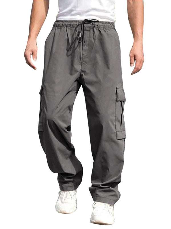 Effortlessly Stylish Men's Straight-Leg Casual Trousers - MENLL