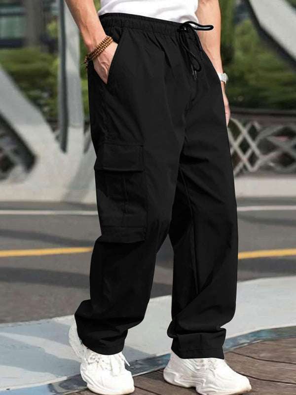 Effortlessly Stylish Men's Straight-Leg Casual Trousers - MENLL