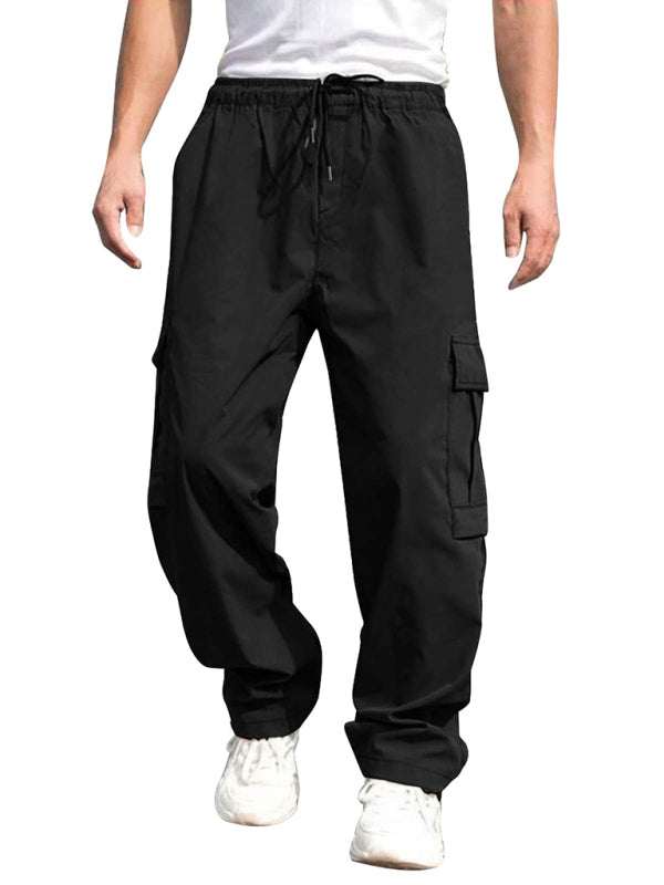 Effortlessly Stylish Men's Straight-Leg Casual Trousers - MENLL