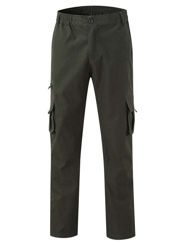 Men's Stylish Multi-Pocket Relaxed Fit Cargo Pants for All Seasons - MENLL