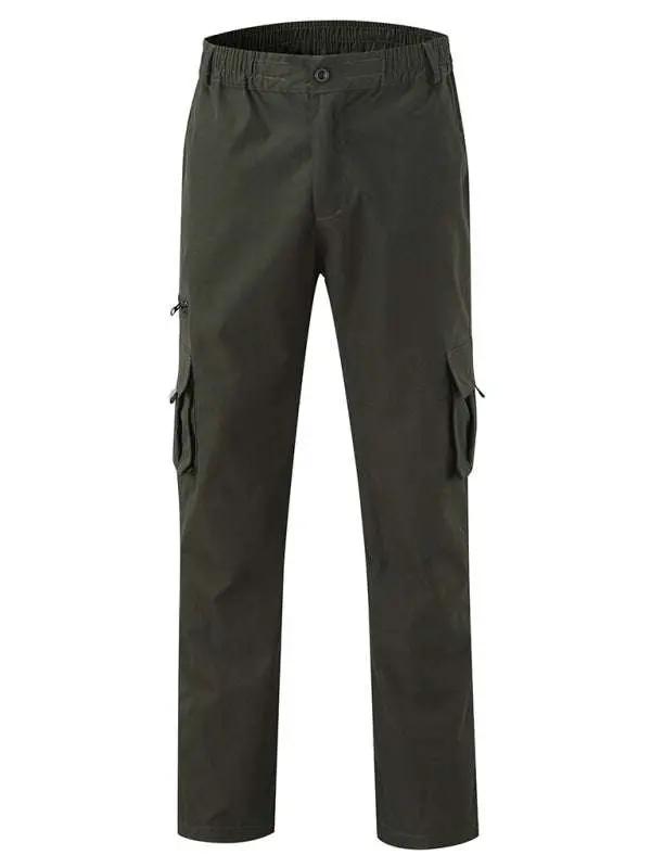 Men's Stylish Multi-Pocket Relaxed Fit Cargo Pants for All Seasons - MENLL