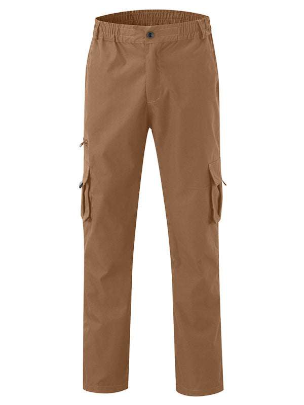 Men's Stylish Multi-Pocket Relaxed Fit Cargo Pants for All Seasons - MENLL
