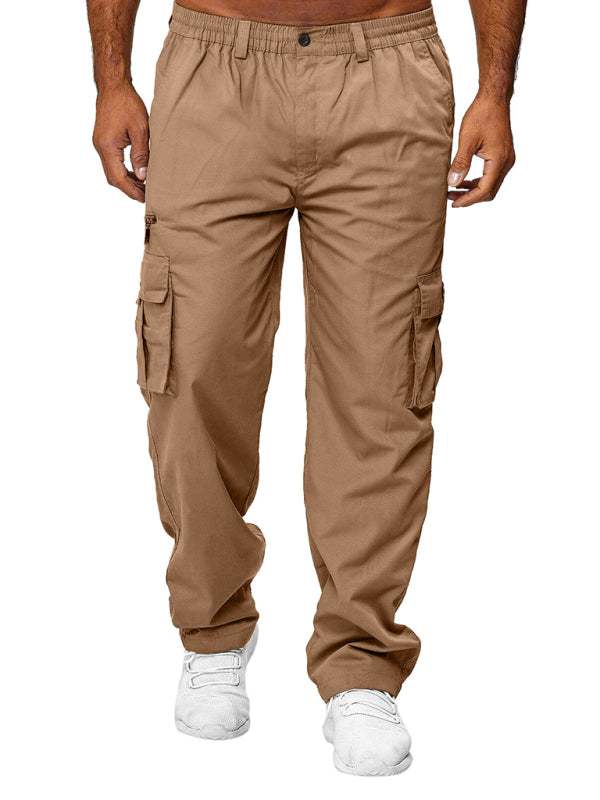 Men's Stylish Multi-Pocket Relaxed Fit Cargo Pants for All Seasons - MENLL