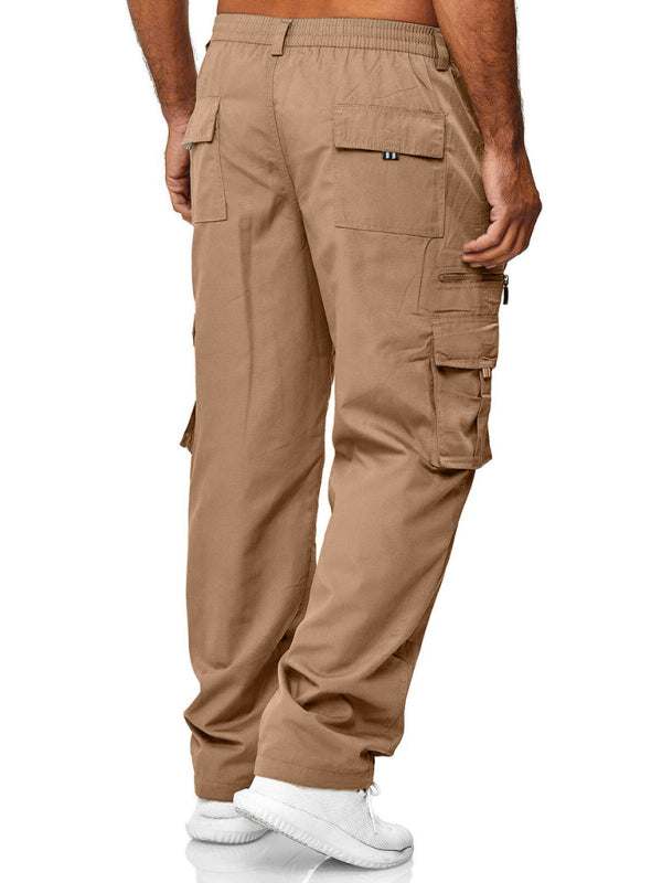 Men's Stylish Multi-Pocket Relaxed Fit Cargo Pants for All Seasons - MENLL