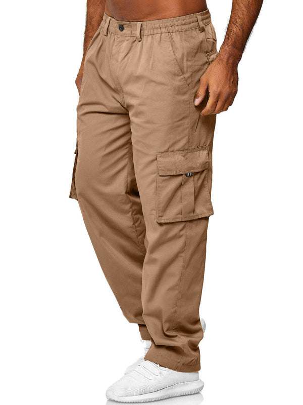 Men's Stylish Multi-Pocket Relaxed Fit Cargo Pants for All Seasons - MENLL