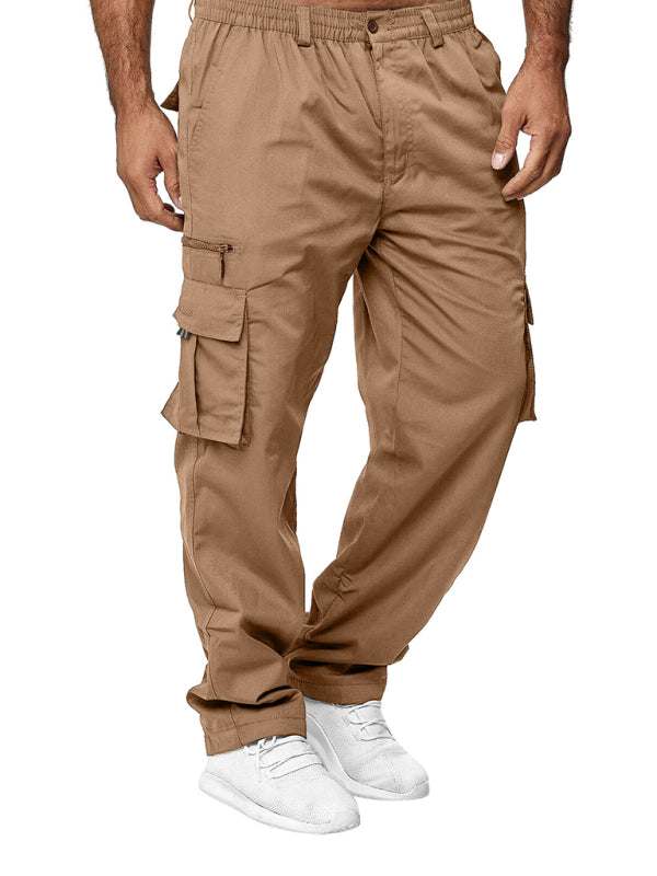 Men's Stylish Multi-Pocket Relaxed Fit Cargo Pants for All Seasons - MENLL