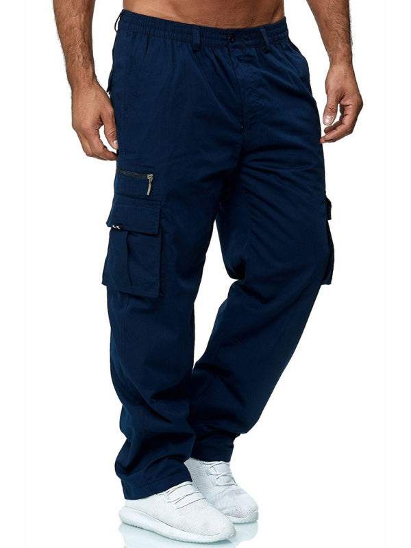 Men's Stylish Multi-Pocket Relaxed Fit Cargo Pants for All Seasons - MENLL