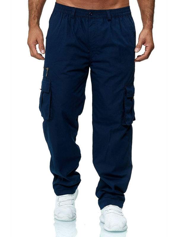 Men's Stylish Multi-Pocket Relaxed Fit Cargo Pants for All Seasons - MENLL