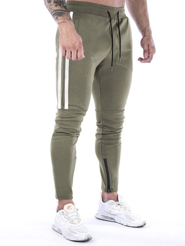 Stylish Men's Stripe Zipper Training Joggers for Ultimate Comfort and Versatility
