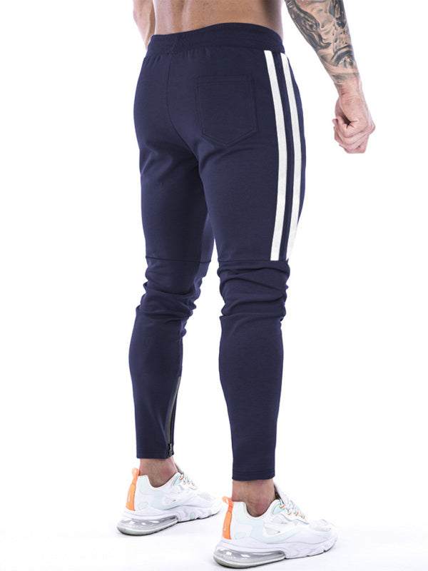 Stylish Men's Stripe Zipper Training Joggers for Ultimate Comfort and Versatility