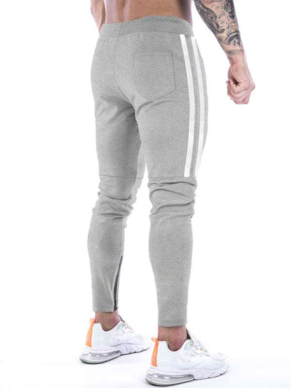 Stylish Men's Stripe Zipper Training Joggers for Ultimate Comfort and Versatility