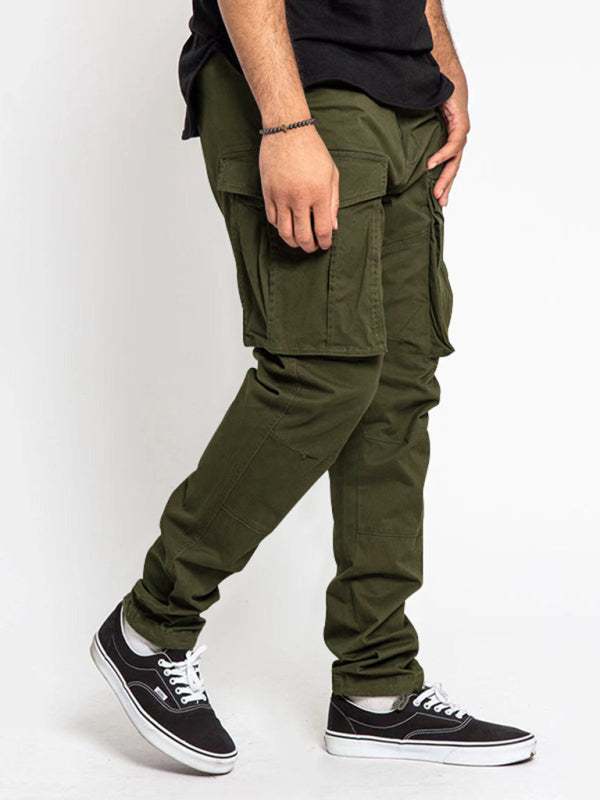 Versatile Men's Multi-Pocket Casual Cargo Pants for Effortless Style and Comfort - MENLL