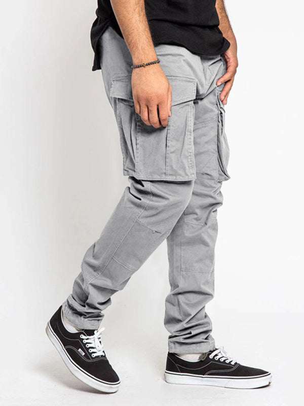 Versatile Men's Multi-Pocket Casual Cargo Pants for Effortless Style and Comfort - MENLL