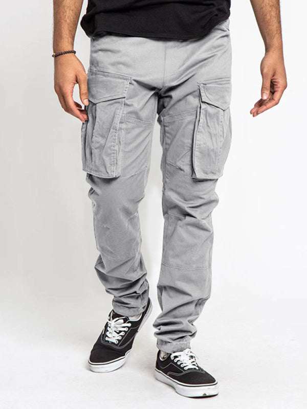 Versatile Men's Multi-Pocket Casual Cargo Pants for Effortless Style and Comfort - MENLL