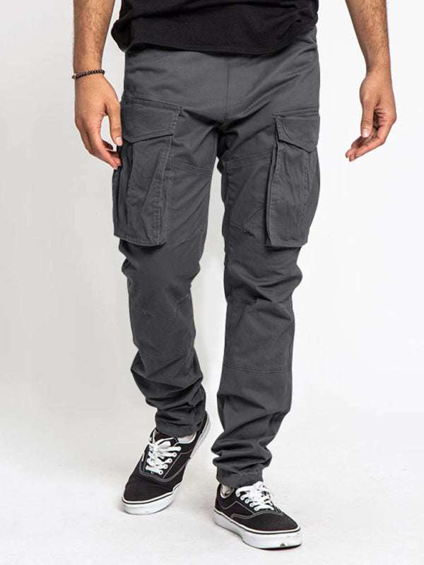 Versatile Men's Multi-Pocket Casual Cargo Pants for Effortless Style and Comfort - MENLL