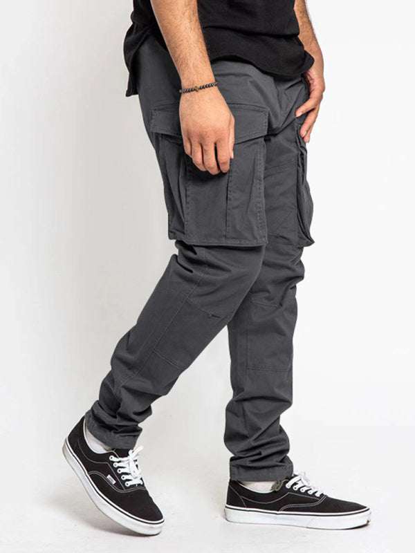 Versatile Men's Multi-Pocket Casual Cargo Pants for Effortless Style and Comfort - MENLL