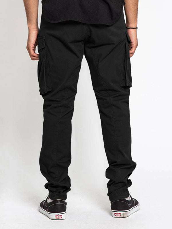 Versatile Men's Multi-Pocket Casual Cargo Pants for Effortless Style and Comfort - MENLL