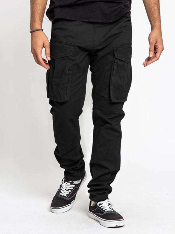 Versatile Men's Multi-Pocket Casual Cargo Pants for Effortless Style and Comfort - MENLL