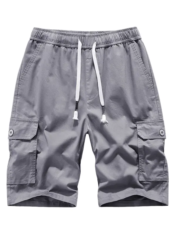 Comfort-Fit Men's Cotton Work Shorts - Perfect for Spring and Summer Adventures - MENLL