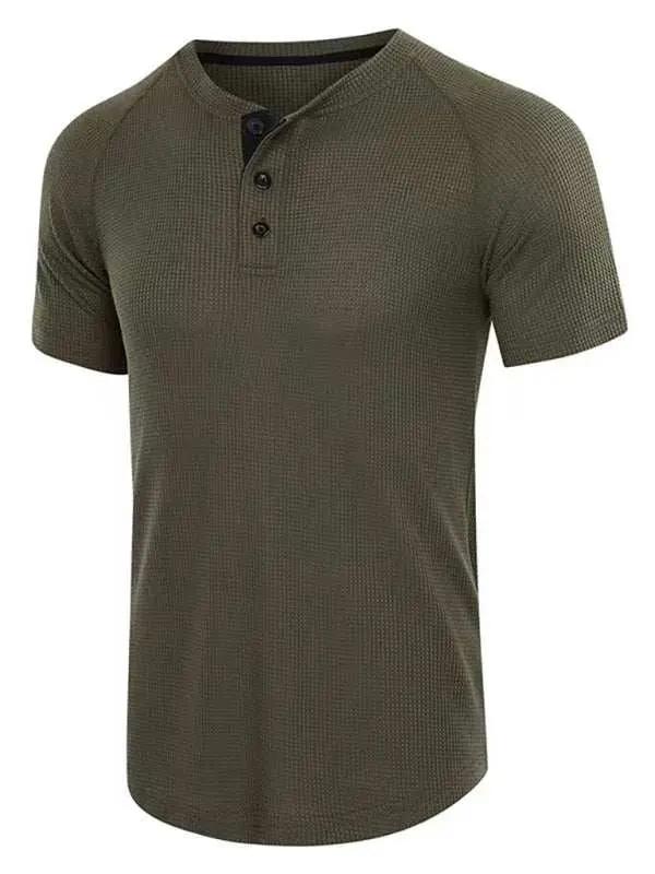 Men's Slim Fit Performance Round Neck Tee - Perfect for Workouts and Casual Wear - MENLL