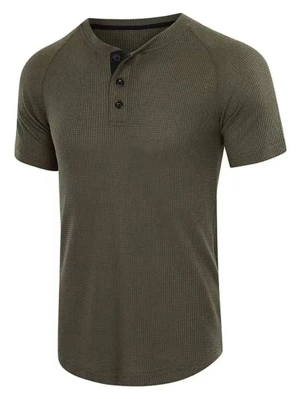 Men's Slim Fit Performance Round Neck Tee - Perfect for Workouts and Casual Wear - MENLL
