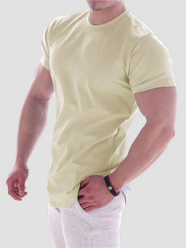 Revitalizing Quick-Dry Elastic Fit Sports Tee - Trendy Round Neck Short Sleeve - MENLL
