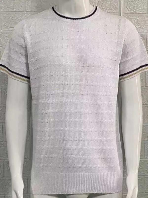 Stylish Men's Slim Fit Knitted T-Shirt with Dropped Shoulders - Perfect for Casual Spring-Summer Outings - MENLL