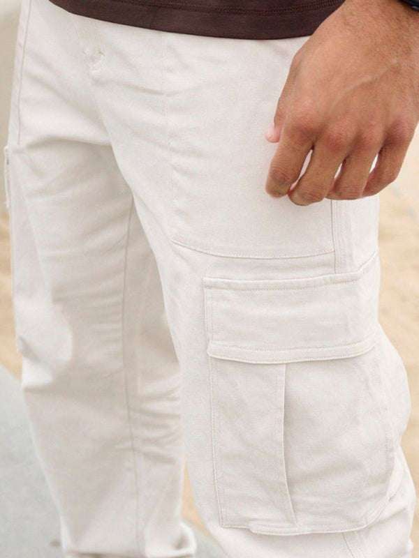Versatile Men's Spliced Casual Sports Overalls - Easygoing Comfort for Spring & Summer Adventures - MENLL