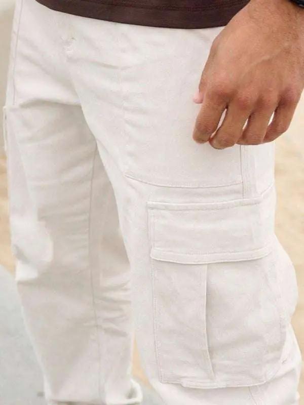 Versatile Men's Spliced Casual Sports Overalls - Easygoing Comfort for Spring & Summer Adventures - MENLL