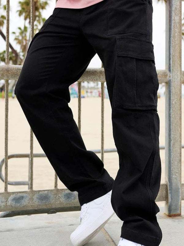 Versatile Men's Spliced Casual Sports Overalls - Easygoing Comfort for Spring & Summer Adventures - MENLL