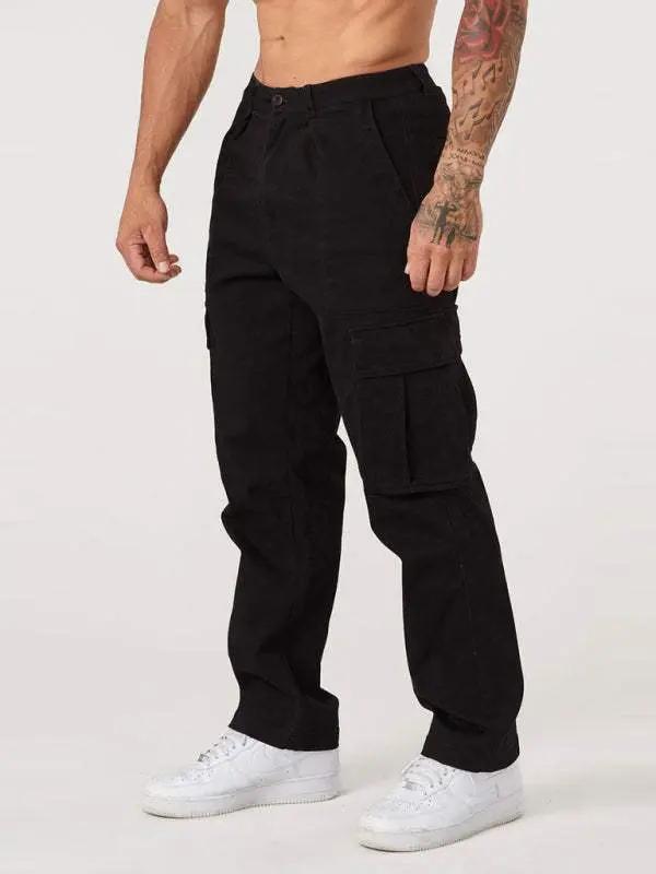 Versatile Men's Spliced Casual Sports Overalls - Easygoing Comfort for Spring & Summer Adventures - MENLL