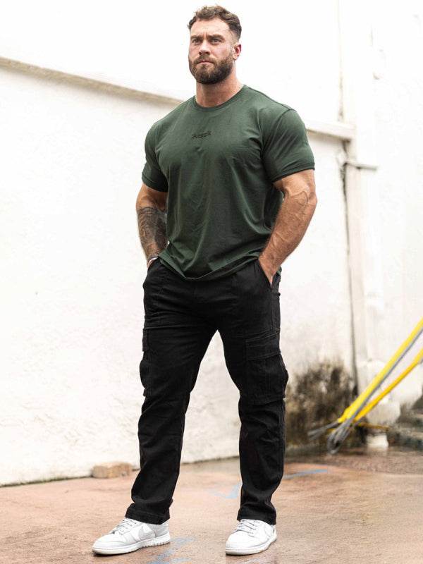 Versatile Men's Spliced Casual Sports Overalls - Easygoing Comfort for Spring & Summer Adventures - MENLL