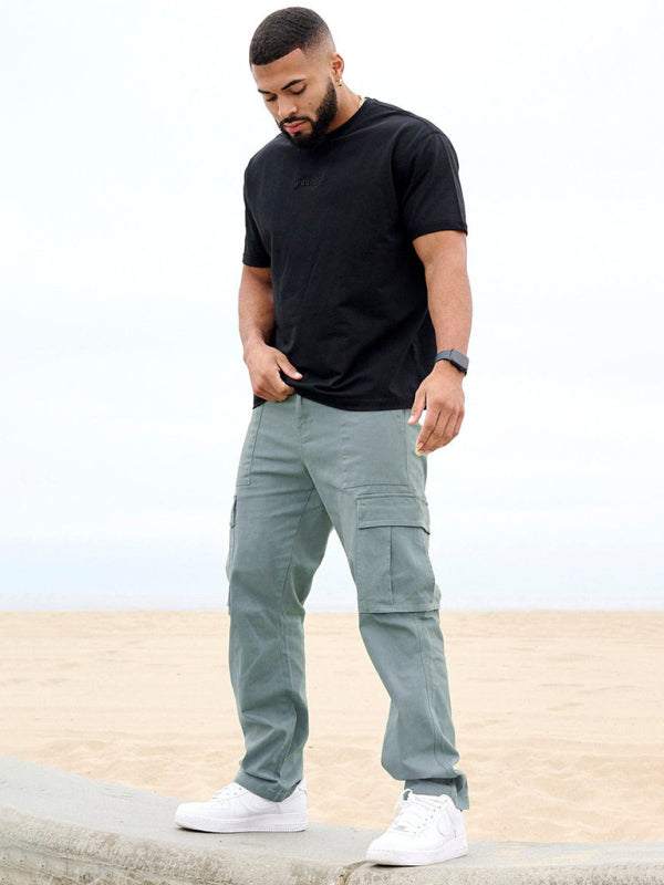 Versatile Men's Spliced Casual Sports Overalls - Easygoing Comfort for Spring & Summer Adventures - MENLL