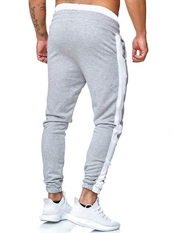 Vibrant Color Block Men's Casual Sports Trousers for Spring-Summer Adventure - MENLL