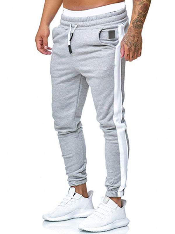 Vibrant Color Block Men's Casual Sports Trousers for Spring-Summer Adventure - MENLL
