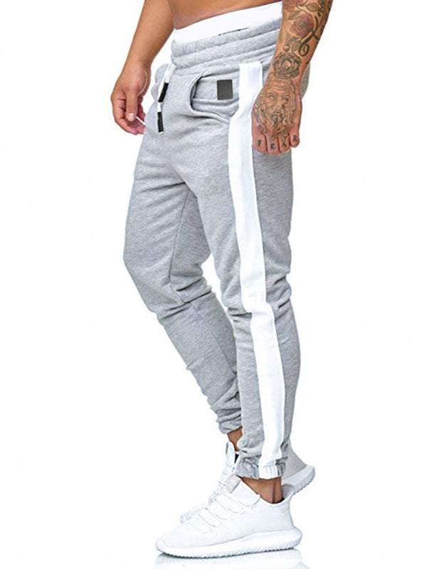 Vibrant Color Block Men's Casual Sports Trousers for Spring-Summer Adventure - MENLL