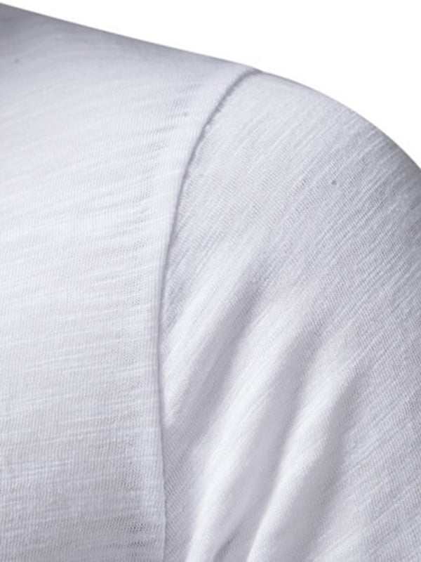 Classic Comfort: Men's Short Sleeve Casual Henley T-Shirt for Effortless Style - MENLL