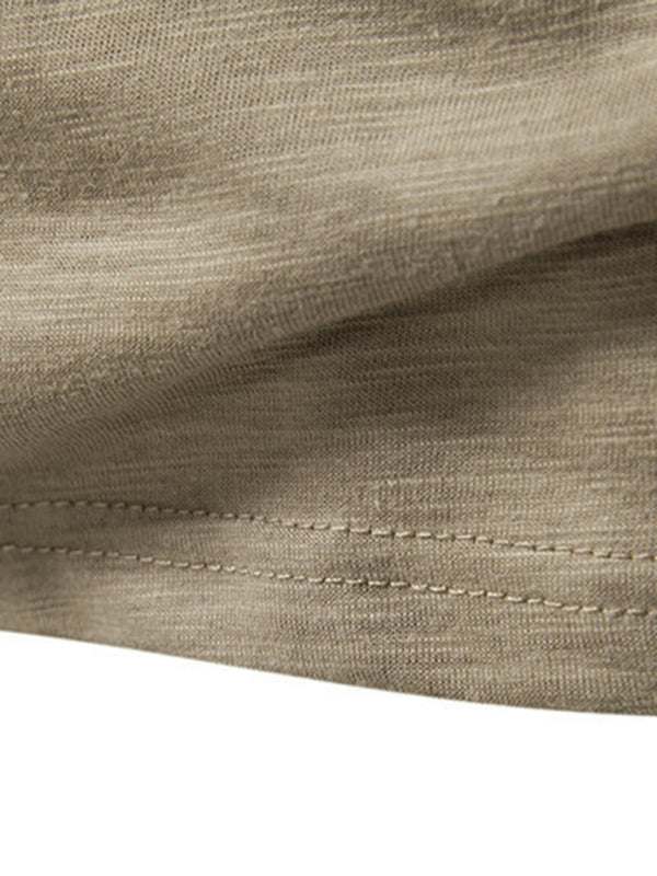 Classic Comfort: Men's Short Sleeve Casual Henley T-Shirt for Effortless Style - MENLL
