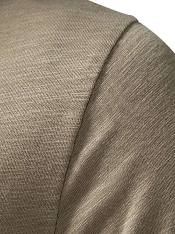 Classic Comfort: Men's Short Sleeve Casual Henley T-Shirt for Effortless Style - MENLL